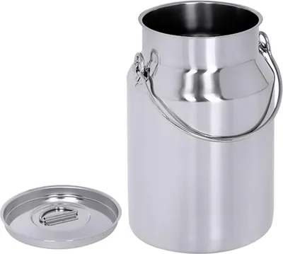Produktbild von Milchkanne, Transportkanne, mit Deckel, 0,5-5 Liter Inhalt wählbar, extra schwere Qualität : 0,5 l Variante: 0,5 l