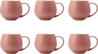 Produktbild von 6er Set Becher, Tassen TINT ROUND koralle 450ml Porzellan Maxwell & Williams