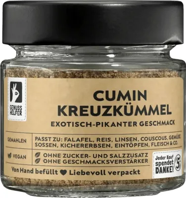 Produktbild von Kreuzkümmel, gemahlen, Cumin zum Kochen, 40g im Glas