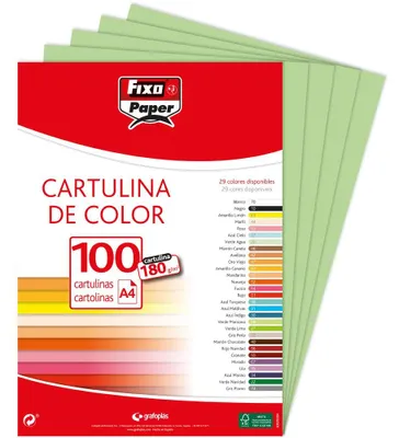 Productafbeelding van Fixo 11110428 – Verpakking met 100 vel karton, formaat A4, kleur pistache