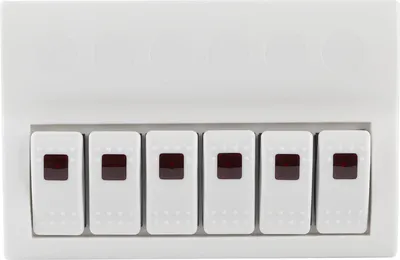 Obrázok produktu pre 6-stupňový kolískový spínač s LED displejom pre lode, člny, jachty, autá, obytné vozidlá