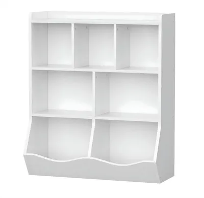 Produktbild von 3-stöckiges Kinderbücherregal - Kinderzimmer Bücherregal - MDF Regal - Weiß