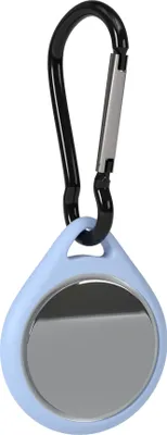 Produktbild von EAZY CASE Silikon Schutzhülle Anhänger Drop kompatibel mit AirTag, Hülle zur Aufbewahrung von AirTags mit Schlüsselanhänger, Kratzfest, Schlüsselanhänger, Stoßfest, Eis Blau