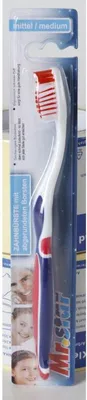 Produktbild von 12x Hand-Zahnbürsten Zähne putzen Großpackung MEDIUM / mittel Zahnbürste