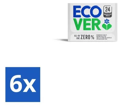 Produktbild von Ecover - Geschirrspültabs All-in-One Zero% - 24 Tabs - Vorteilspack - 6 Stücke
