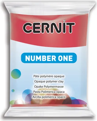 Produktbild von Cernit 6x Number One 56g, Weihnachtsrot - Weihnachtsrot CE0900056463C