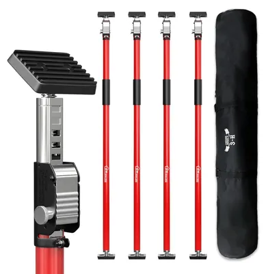 Immagine prodotto di Puntello a soffitto - Puntello telescopico - 110-203 cm - Acciaio - Rosso