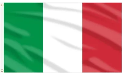 Produktbild von Italien Flagge 150 x 90 cm, 1 Stück, strapazierfähiges Polyester, Messing-Ösen, leuchtende Farben