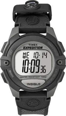 Produktbild von Timex T40941, Armbanduhr, Kunststoff, Schwarz, Grau