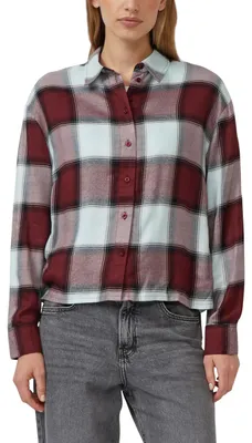 Productafbeelding van s.Oliver 2170034.39N4.40, Overhemden, Volwassenen, Dames, Rood, Lange mouwen, Relaxte pasvorm