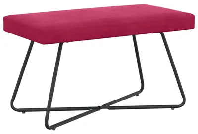 Produktbild von vidaXL Bank Uni Weinrot 80 x 40 x 45 cm Samt