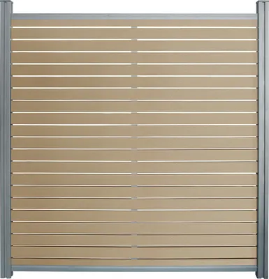 Immagine prodotto di Home Deluxe Recinto per la privacy in WPC ALIRA Teak - 1 elemento + 2 paletti | schermo per la privacy, elemento per recinzione, recinto da giardino, schermo per recinzione, recinto a doghe, frangivento
