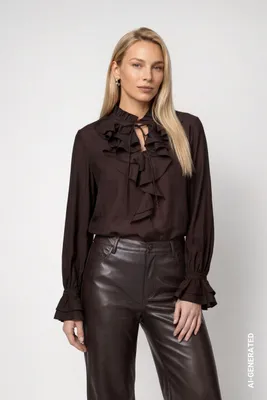 Produktbild von monari Bluse mit Volants und Stehkragen