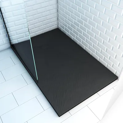 Immagine prodotto di Piatto doccia Marwell Stone SMC, piatto doccia nero, rettangolare, 140 x 90 x 2,6 cm
