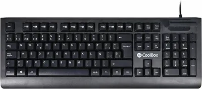 Produktbild von CoolBox COO-TEC04DNI, Volle Größe (100%), Kabelgebunden, USB, Membran Key Switch, QWERTY, Schwarz