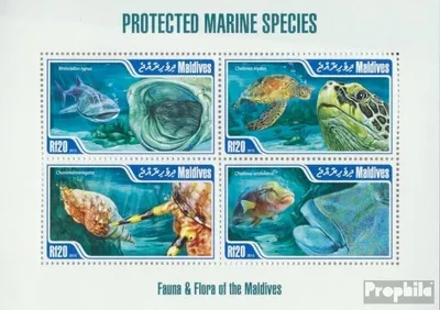 Produktbild von Briefmarken Malediven 2013 Mi 4903-4906 Kleinbogen (kompl. Ausg.) postfrisch Meerestiere