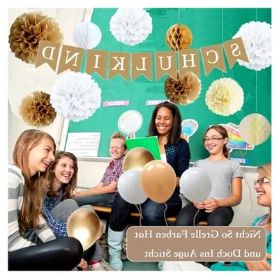 Produktbild von Einschulung Deko Schulkind 2026 Mädchen Junge 11 Stück Schulanfang Deko Set mit SCHULKIND Girlande, Wabenbälle und Pompons Einschulungsdeko Geschenke zur Einschulung Endlich Schulkind