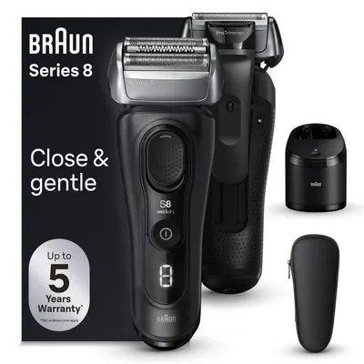 Produktbild von Braun Series 8 8560cc Wet & Dry, Folienschaber, Schwarz, Akku, Lithium-Ion (Li-Ion), 60 min
