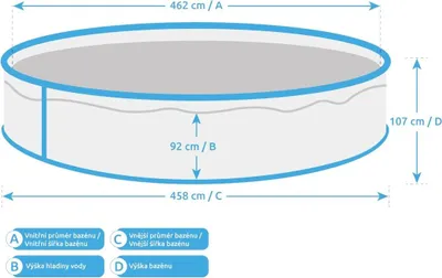 Zdjęcie produktu dla MARIMEX Orlando Basen 4,57 x 1,07 m ze skimmerem, szary MARIMEX 10303044