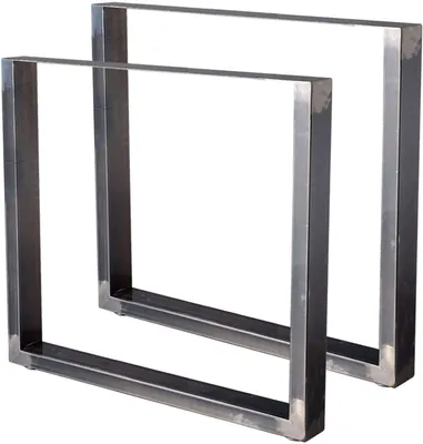 Obrázek produktu pro Bc-elec - HM8072-S 2 lakované ocelové obdélníkové stolové nohy 80x72cm, nábytkové nohy, kovové stolové nohy