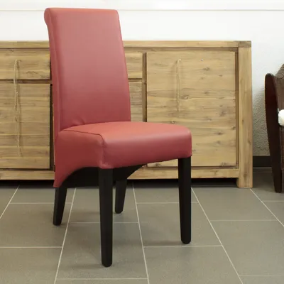 Produktbild von SIX Lederstuhl Felice Leder Rot Stuhlbeine wenge Lederstühle Stühle Stuhl