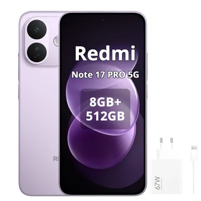 Obrázok produktu pre Xiaomi Redmi Note 17 Pro 5G, smartfón, 8340 mAh, 8/512 GB, fialová (vrátane nabíjačky 67 W), Obrázok generovaný UI