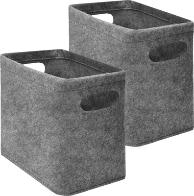 Obrázek produktu pro sada 2 úložných košů z plsti do koupelny 27x17x22,5 cm