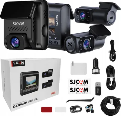 Zdjęcie produktu dla Przód+Tył+Wnętrze - WIDEOREJESTRATOR SAMOCHODOWY SJCAM M60 Dashcam 4K Wi-Fi