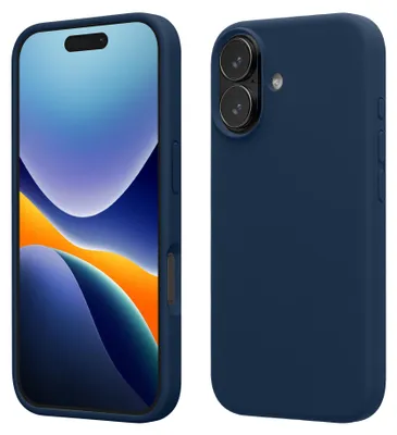 Produktbild von kwmobile Handyhülle für iPhone 17 Hülle, für iPhone 17 Case - Hülle Silikon - kabelloses Laden - Marineblau