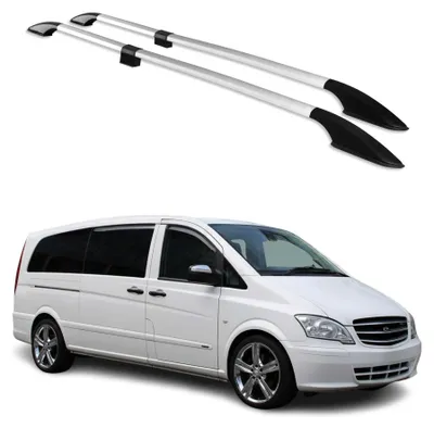 Produktbild von Dachreling Dachträger für Mercedes Viano W639 2003-2014 L3 Extra Langer Alu Grau, KI-generiertes Bild