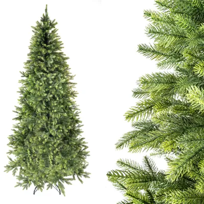 Zdjęcie produktu dla RGL PE01 Sztuczna choinka PREMIUM W pełni realistyczna choinka PE, wszystkie gałęzie GĘSTE i SILIKONOWE, z metalowym stojakiem o rozmiarze 150 cm