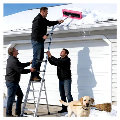 Produktbild von Dachschneeräumer | Schaufel für Schnee und Rasenentfernung, geeignet für Dach, Fahrzeug, Garage, Zuhause, Garten, Außenbereich und Einfahrt