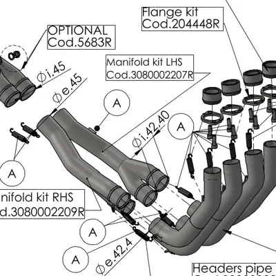 Produktbild von Auspuffhalterung LeoVince Auspuff-Ersatzteil Schrauben Haltesatz für Suzuki GSX-R 1000 Bj. 2019