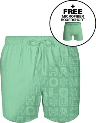 Productafbeelding van Men Swimshort Print Green M