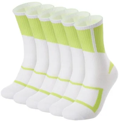 Imagen del producto de Calcetines de algodón, para otoño/invierno, blancos, tipo calcetines de baloncesto, que llegan hasta la mitad de la pantorrilla