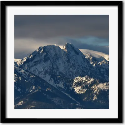 Produktbild von Bild - 50 cm x 50 cm - MDF - Rahmen, Wandkunst - Giewont im Winter