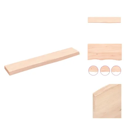 Immagine prodotto di vidaXL Mensola da parete 60x10x2 cm in legno massiccio di rovere non trattato - Mensole da parete
