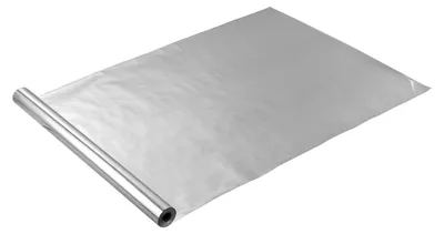 Produktbild von Isolierfolie, 0,15 mm, Dämmfolie, Reflexionsfolie 76,2 x 1,22 m, Doppelt reflektierender Wärmeschutz aus Aluminiumfolie, Thermofolie, Wärmedämmrolle für Fenster, Wohnmobildächer