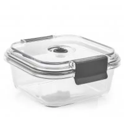 Produktbild von H&H, quadratischer Glasbehälter mit Deckel und Vakuumventil, 530 ml