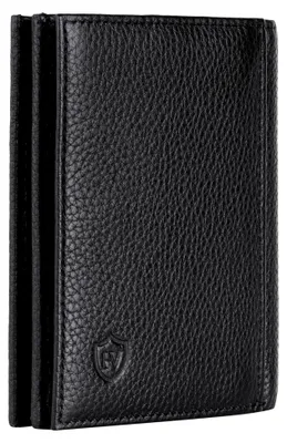 Produktbild von VON ® Leder Geldbörse mit Münzfach & RFID Schutz Herren & Damen - Echtleder Geldbeutel für Männer & Frauen - Portemonnaie Brieftasche Wallet Portmonee (Schwarz)