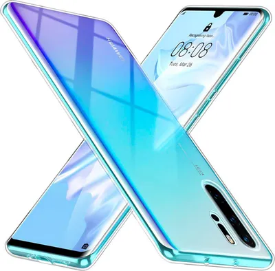 Two transparent phone cases are shown crossed over each other on a white background.