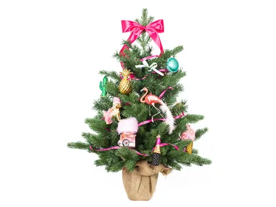 Produktbild von Geschmückter künstlicher Weihnachtsbaum SWEET TREASURE 60 cm mit LED-BELEUCHTUNG IM TOPF