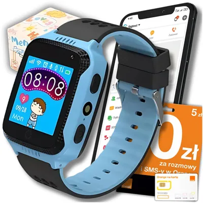 Zdjęcie produktu dla Smartwatch Dla Dzieci Zegarek Lokalizator Gps Kroki Sen + Karta Sim Gratis