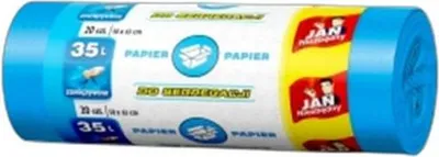 Zdjęcie produktu dla Worki niebieskie do segregowania Papier 35l 20szt Jan Niezbędny