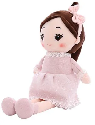 Imagen del producto de Muñeco de peluche suave, con ropa y pelo, ideal como juguete para niñas, niños y como regalo