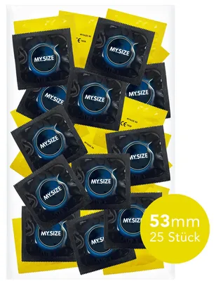 Immagine prodotto di Preservativi MY.SIZE da 53 mm, confezione da 25 pezzi, preservativi, preservativi per uomo, condoms, preservativi mysize