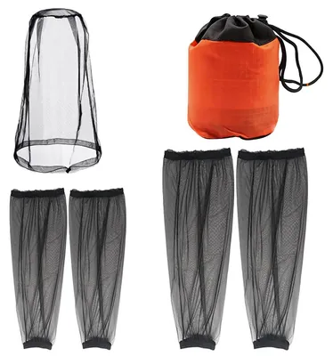 Produktbild von Anti-Mücken Schutz Set Outdoor, Insektenschutz Ärmel & Beinlinge, atmungsaktiv Mesh, elastisch, für Camping, Wandern & Angeln, wiederverwendbar