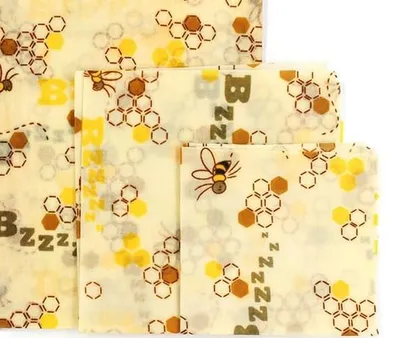 Produktbild von Wiederverwendbares Bienenwachstuch – Imotivenmuster – 20,3 x 17,8 cm