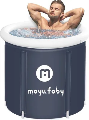 Image de Bain de cryothérapie, gonflable, bleu foncé, 80 x 80 cm, pour l'extérieur