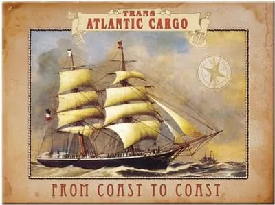 Zdjęcie produktu dla Nostalgic-Art - Magnes 6 x 8 cm - Trans Atlantic Cargo